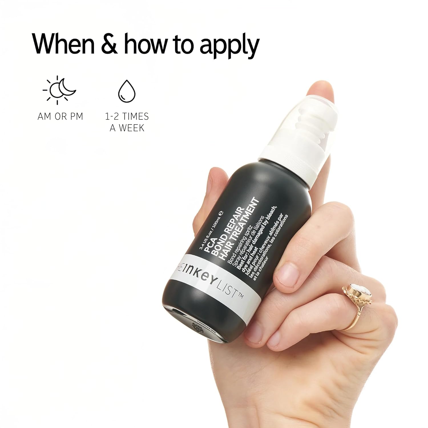 The INKEY List PCA Bond Repair Treatment - Fortify & Protect Bleached, Colored Hair | 3.38 fl oz