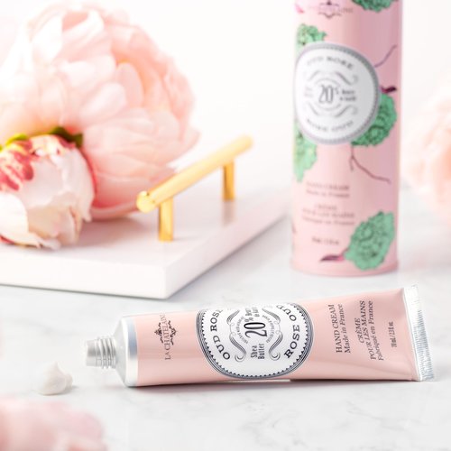 La Chatelaine Shea Butter Hand Cream, Made in France, Natural and Organic Ingredients, 70ml / 2.3 oz, Gift Tin, Oud Rose