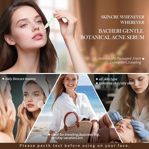 Regine Switzerland Gentle Botanical Acne Treatment - Acid-Free Spot Serum with Niacinamide & Witch Hazel for Sensitive, Oily Skin | 1.2 ml × 30 Ampoules