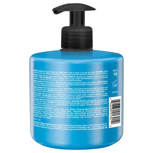 SexyHair Style Hard Up Gel - Extreme Hold Hair Gel for All Hair Types | Non-Flaking Formula