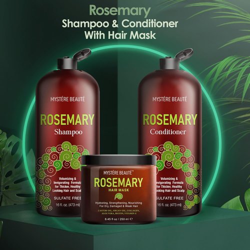 Rosemary Shampoo, Gifts for Women, Unique Gifts for Women, Best Friend Birthday Gifts, Funny Birthday Gifts for Women,Friendship Gifts for Women Friends, Rosemary Shampoo and Conditioner & Hair Mask