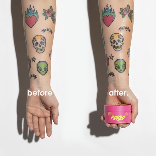 Poked Tattoo Aftercare Balm with Soothing Botanicals and Powered by Peptides (3.5 Oz)