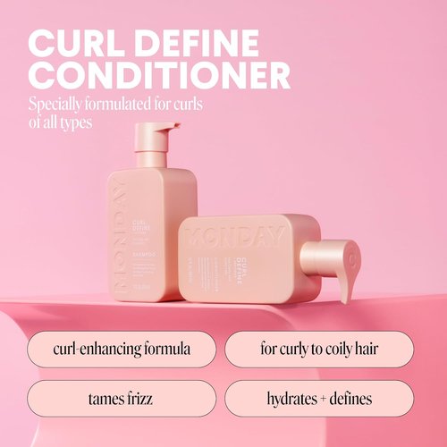 Monday Haircare Curl Define Conditioner - Nourishing Peptides, Coconut Oil & Shea Butter for All Curl Types | 354 mL