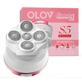 Electric Razors for Women,OLOV Beauty 5-in-1 Rechargeable Shaver for Lady Legs,First Trimmer for Teen Girls Underarms & Body & Hair (White)