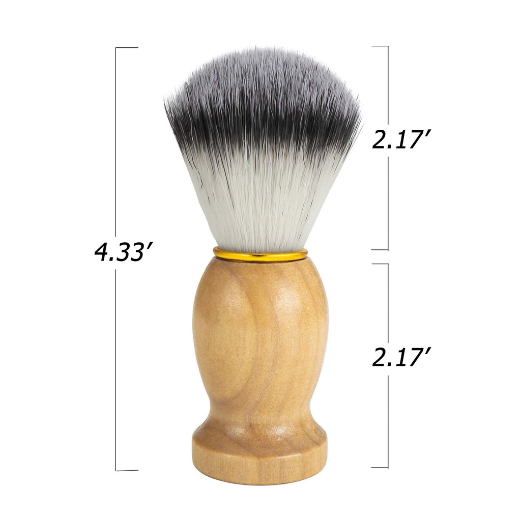 Wismee 3 In 1 Shaving Brush Set Shaving Soap Bowl & Shaving Stand & Badger Hair Shaving Brush Kit Shaving Cleaning Tool for Men (Silver+soap)