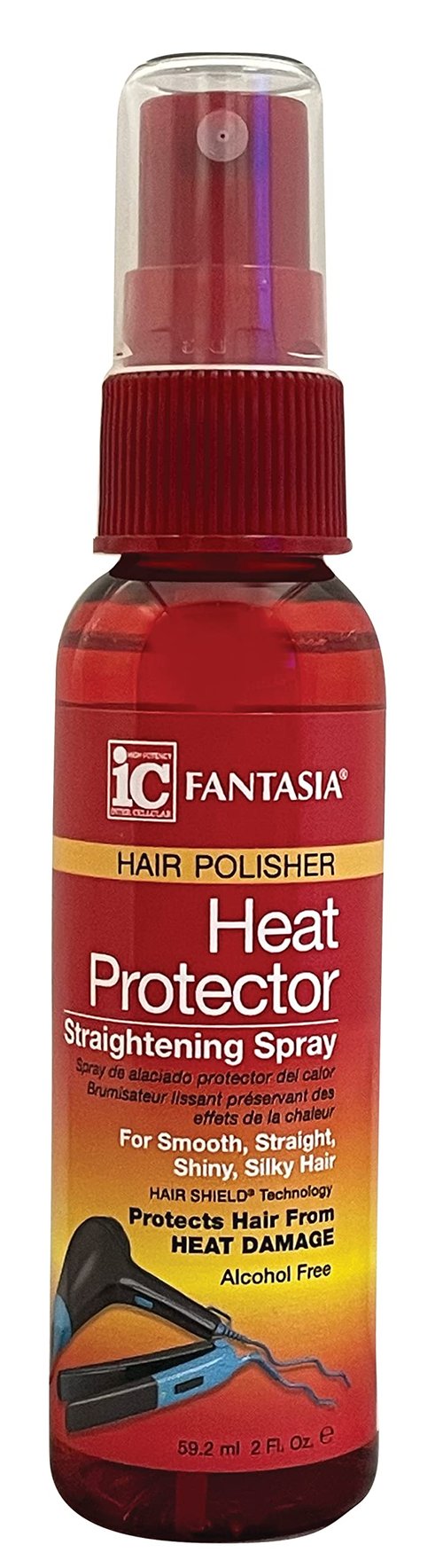 Fantasia IC Heat Protector Straightening Spray 2 oz (Pack of 3)