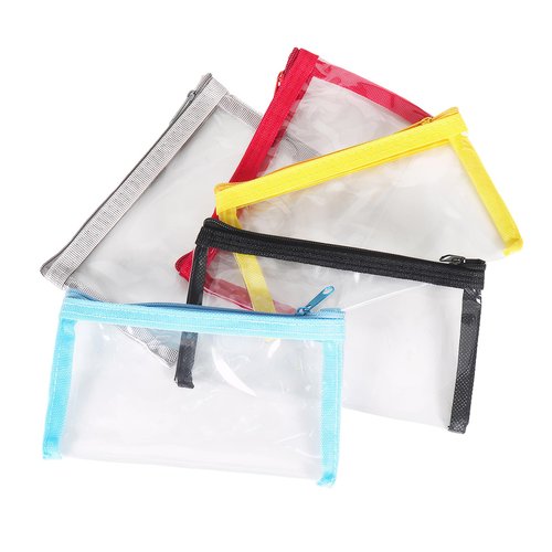 PKRFCJ 5 Pcs Small Clear Makeup Bag,Mini Clear Makeup Pouch Plastic Zipper For Purse Small Waterproof Pouch Storage For Cosmetics Jewelry And Essentials 5 Colors 6.3x3.5in