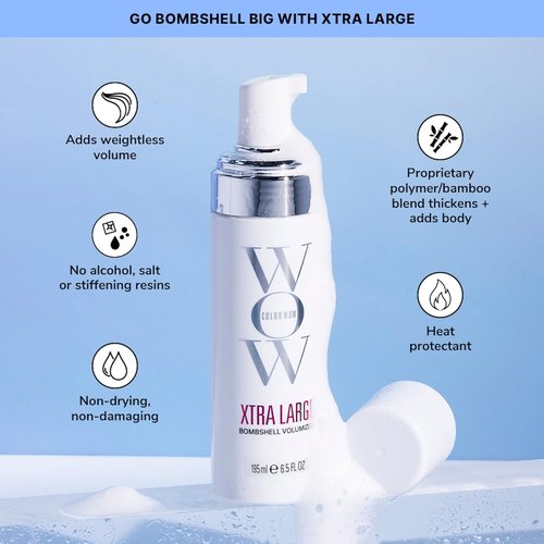 COLOR WOW Long-Lasting Blowout Bundle - XTRA LARGE Volumizer & DREAM COAT Anti-Frizz Spray for Frizz-Free Style