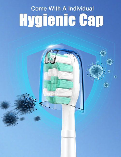 Futulkyus Replacement Toothbrush Heads for Philips Sonicare C1, C2, ProtectiveClean 4100, 5100, 10 Pack
