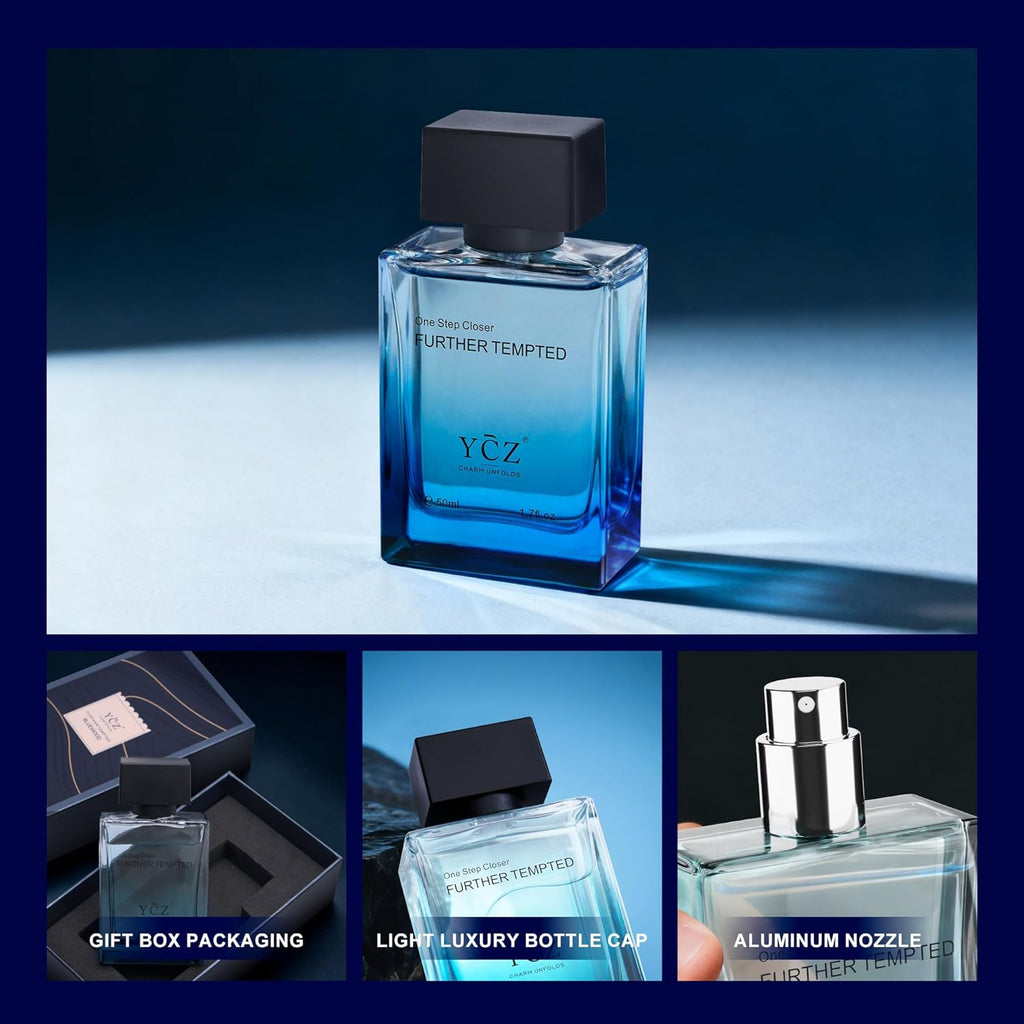 Ycz Men's Blue Wood Shadow Perfume - Long Lasting Eau De Parfum Cologne, 1.7 oz | Ideal Gift for Any Occasion