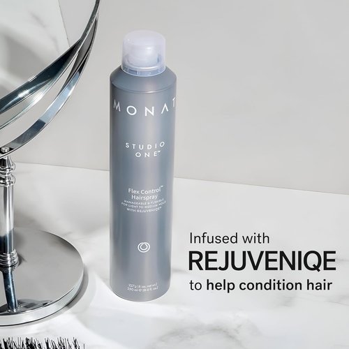 MONAT Studio One™ Flex Control Hairspray - Buildable Hold with REJUVENIQE® - Ideal for Colored Hair - Fresh Scent