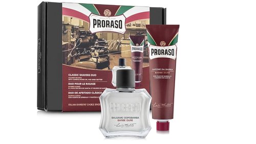 Proraso Shaving Kit - Nourishing Cream & After Shave Balm for Coarse Beards | Premium Italian Duo
