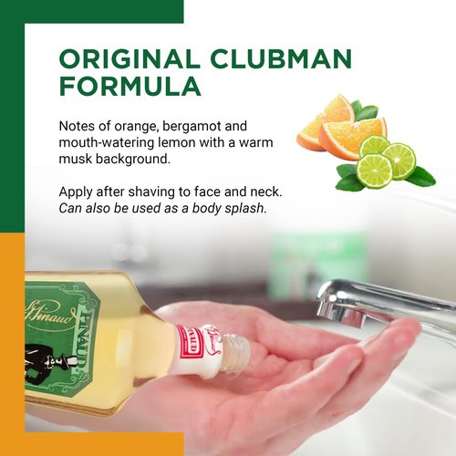 Clubman Pinaud After Shave Lotion for Men – Classic After Shave Splash, Refreshing Post Shave Scent, 12.5 fl oz