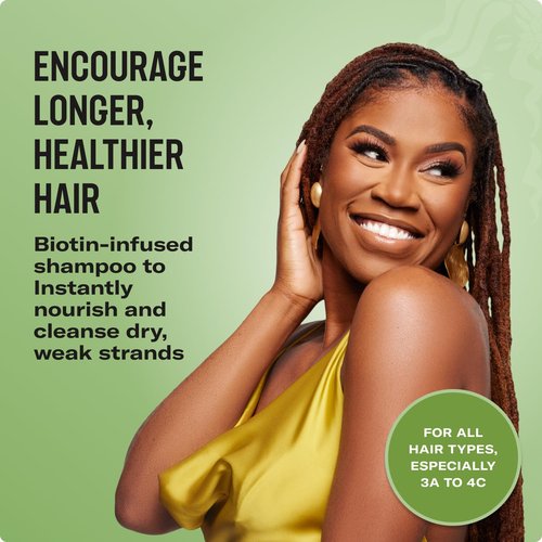 Mielle Organics Rosemary Mint Biotin Shampoo - Moisturizing Formula for Stronger Hair (12 oz)