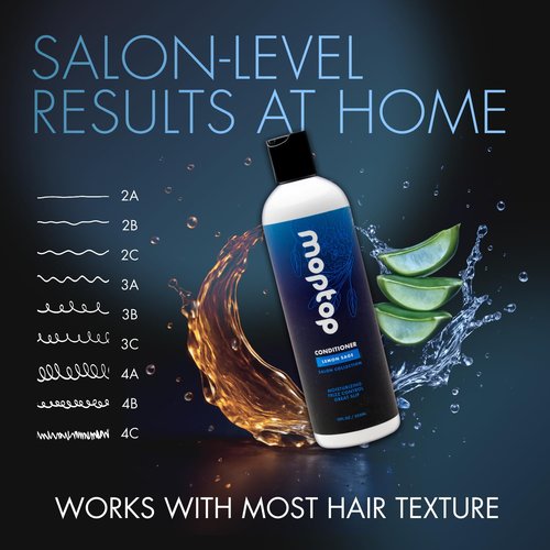 MopTop Salon Daily Conditioner - Color Safe Hair Moisturizer for Dry, Damaged Hair | 12oz Lemon Sage