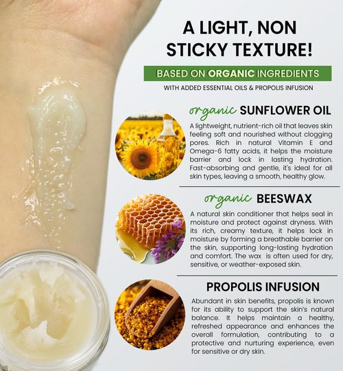 Beesaluxe HoneyBotan - 100% Natural Unpetroleum Skin Balm with Organic Ingredients - Petroleum Jelly Alternative for Lips, Hands, Baby Care, Makeup Remover, and More (4 Ounce)