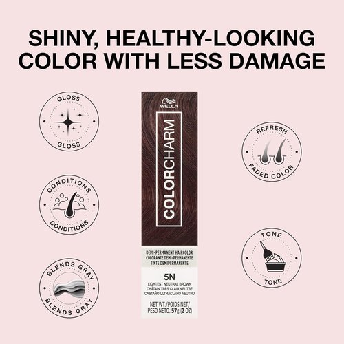 ColorCharm Demi Permanent Hair Color - Glossy Finish, Refresh & Tone - 2 Fl Oz