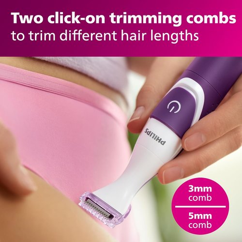 Philips Beauty Bikini Genie Cordless Trimmer - Effortless Bikini Line Hair Removal, BRT383/50