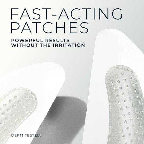 RoC Retinol Correxion Deep Wrinkle Non-Invasive Targeted Patches with Hyaluronic Acid + Firming Peptides for Forehead, 11 Lines, Crow’s Feet and Laugh Lines, (6 Patches) with Retinol Eye Packette