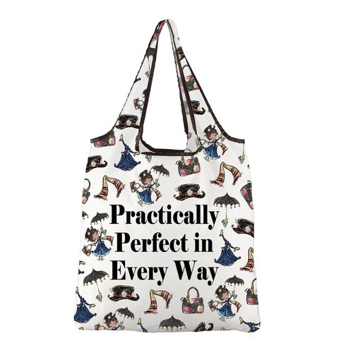 JXGZSO Mary Quote Makeup Bag Zipper Bag Practically Perfect in Every Way Movie Inspired Gift (Practically Perfect In Every Way Folding Shopping Bag)