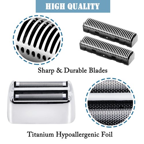 BaBylissPRO Replacement Foil & Cutters - Shaver Foil Head Kit for FXFS2 & FXFS2G - Silver