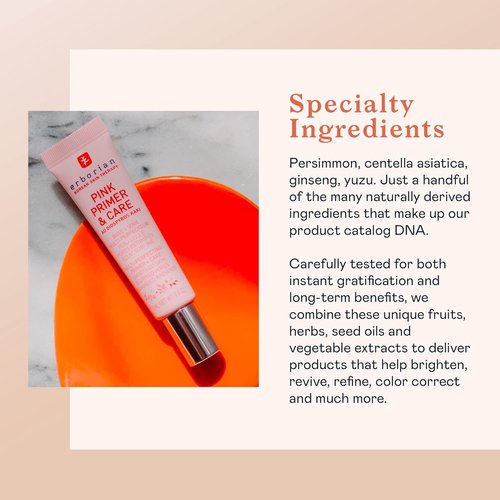 Erborian Pink Primer & Care - Multifunctional Pore-Blurring Cream & Hydrating Makeup Base