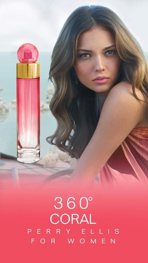 Perry Ellis 360 Coral Eau De Parfum Spray - 6.8 Oz | Vibrant Fragrance for Women