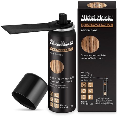 Michel Mercier Hair Root Touch Up Spray - Unique Applicator for Fast Grey Coverage | Beige Blonde