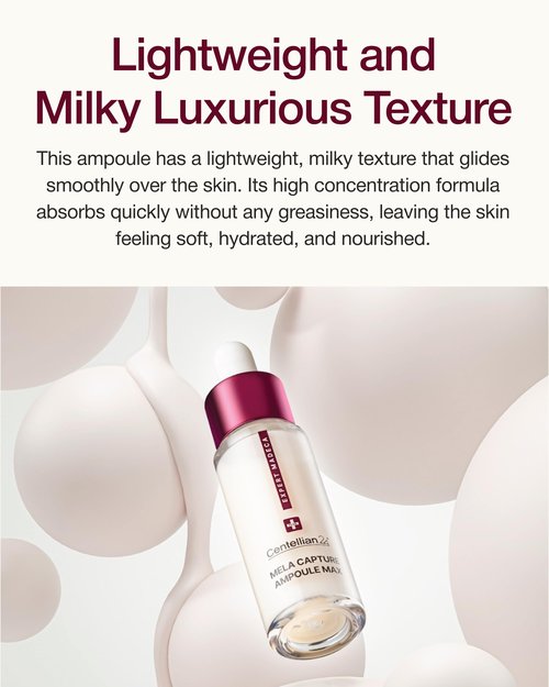 CENTELLIAN 24 Expert Madeca Mela Capture Ampoule Max (Madeca Mela 0.5fl oz) High Concentration Serum for Melanin Reduction, Wrinkle & Enhanced Skin Elasticity - TECA Centella Asiatica Extract