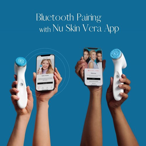 Nu Skin ageLOC LumiSpa iO Blue System - Smart Facial Cleansing Device for Glowing Skin | Two-Minute Daily Routine
