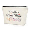 Sazuwu Music Lover Makeup Bag Cosmetic Organizers Music Teacher Appreciation Festival Gift Themed Gifts for Students Graduation Birthday Christmas