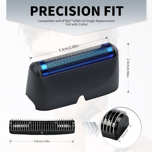 BaBylissPRO Replacement Foil & Cutter - Compatible UVFoil for Smooth Shaving | Black