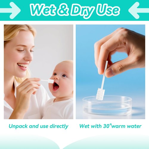Foily 60-Pack Baby Tongue Cleaner Gauze– Gentle Newborn Oral Care, Disposable Toddler Tooth Brush for 0-24 Months Tooth Mouth Gum Clean (Square Style)