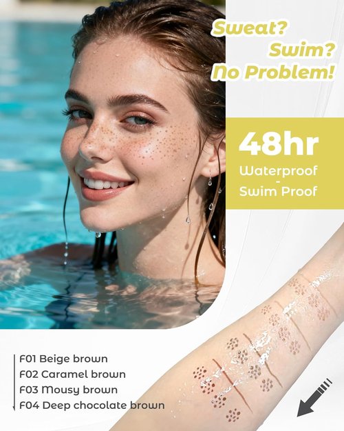 Skiennix Dual Ended 2-in-1 Faux Freckle Stamp Pen - Waterproof & Long-Lasting Makeup Tool for Women