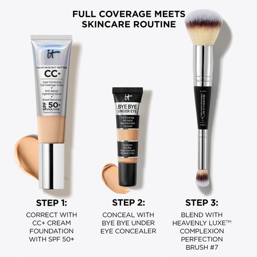 IT Cosmetics Bye Bye Under Eye Concealer (Medium) - Water-Resistant, Full Coverage Brightening Concealer For Dark Circles, Fine Lines, Redness & Discoloration, Anti-Aging, 24H Wear - 0.4 fl oz