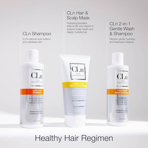 CLn® Hair & Scalp Mask Conditioner - Deep Hydration for Dry, Damaged Hair & Scalp | Eucalyptus Scent, 6 fl. oz.