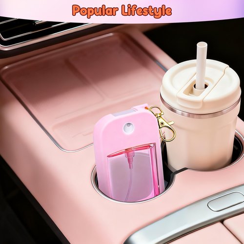 aeloer 3 Pcs Silicone Case with Keychain Compatible with Touchland Hand Sanitizer Spray Mist 1 fl oz, 3 Colors Anti-Slip Protective Case(Red,Pink,Orange)