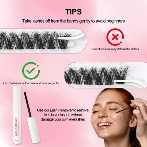 SY SHUYING Lash Extension Kit DIY Lash Clusters 10-16mm 112pcs Individual Lashes Clusters Soft Thin Band Natural Volume Eyelash Extension with Lash Bond and Remover, Lash Tweezers for Self Use 34#