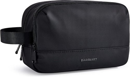 BAGSMART Travel Toiletry Bag - Water Resistant Dopp Kit for Men | Medium Size, Black