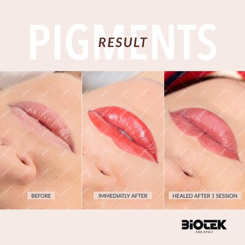 Biotek Lip Pigment for Permanent Makeup - Light Brown Color for Lip - Made in Italy - Romantic 0,61 fl.oz.