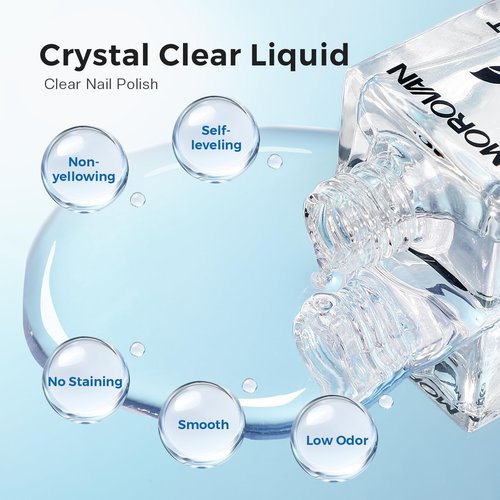 Base Top Coat Nail Polish: Clear Quick Dry High Glossy Nail Polish Shiny No Chip Long Lasting Air Dry Top Coat for Nail Art Manicure Salon Quality Women Gift