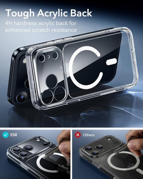 ESR iPhone 17 Pro Max Case - Shockproof Military-Grade Protection | MagSafe Compatible, Clear Design