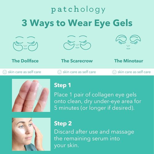 Patchology Under Eye Gel Patches - Soothing Natural Eye Masks for Dark Circles & Puffiness | 5 Pairs