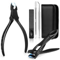 LEYOUFU Toenail Clippers for Seniors Thick Nails, Professional Ingrown Toe Nail Clippers Tools, Wide Jaw Opening Finger Nail Cutter 5-in-1 Heavy Duty Nail Clipper Kit Gifts for Men & Women Adult