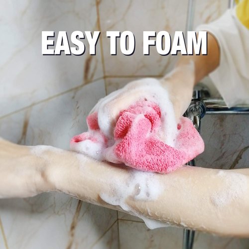 Evridwear Exfoliating Back Scrubber for Shower - Double-Sided Body Scrubber with Handles, Deep Clean, Massage & Exfoliate Back Washer for Men & Women, Invigorates Skin & Circulation