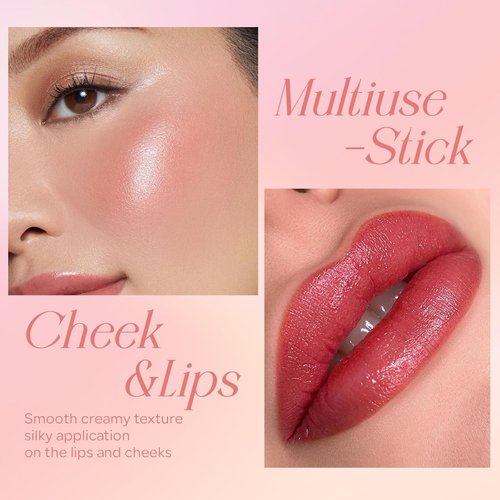 Skiennix Mineral Color Balm - SPF 35 Multi-Color Stick for Lips, Cheeks & Eyes | Blendable Pink Creamy Formula