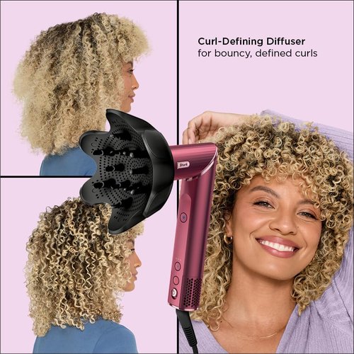 Shark FlexStyle Hair Dryer Brush & Multi-Styler - Powerful Auto-Wrap Curlers & Attachments | Black Cherry