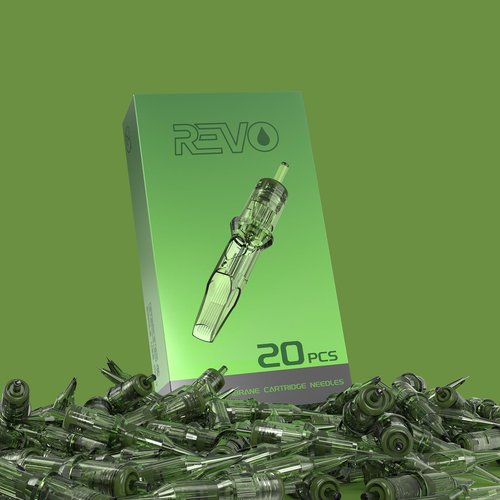INKin REVO Tattoo Cartridge Needles, Professional Tattoo Needles With Re-Define Precision #12 Standard 0.35mm Round Liner 7RL, Upgraded Design Durable Needle Cartridges for Tattooing 20Pcs(R1207RL)