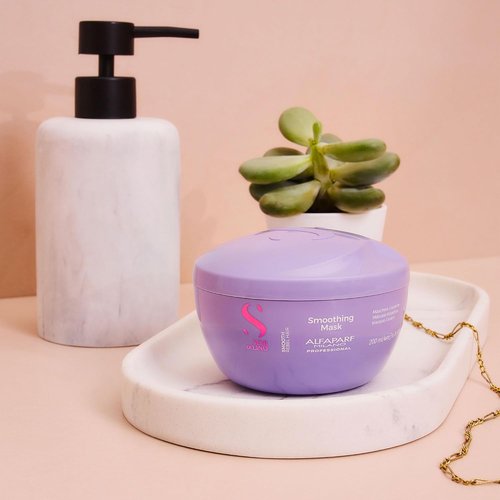 Alfaparf Milano Semi Di Lino Smooth Mask - Intensive Frizz Control & Hydration Treatment for Unruly Hair