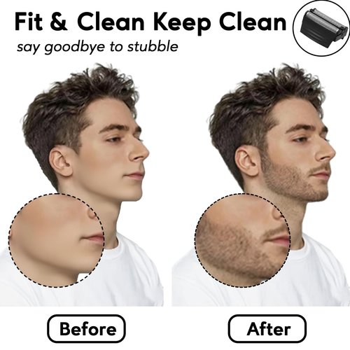 Replacement Shaver Foil Compatible with Remington Electric Shaver TITANIUM-X Flex & Pivot Foil and Cutter for F5800 & F7800, Replacement Heads Fit for Remington F4900, F5800 and F7800 (3 Pcs)